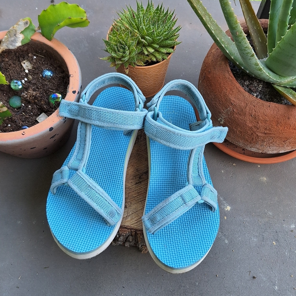 Blue Teva Sandals